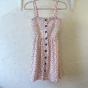 White Dress with Spring Flowers